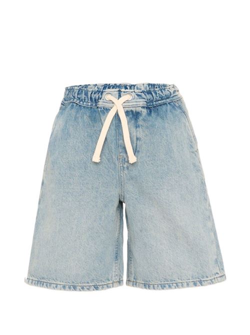 Shorts bambino Calvin Klein denim blu acid wash con coulisse Calvin Klein Kids | LVCKSJC41B1A4